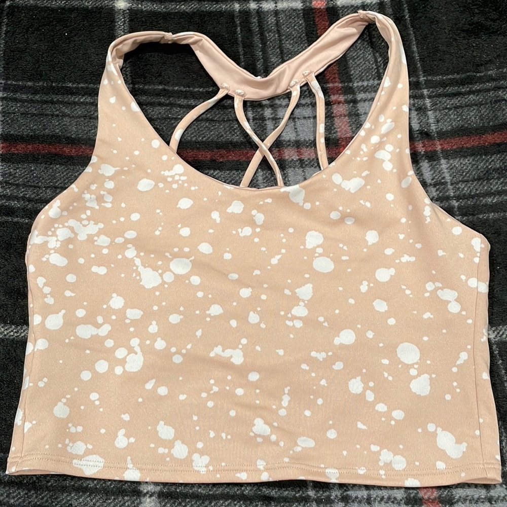 Pink sports bra